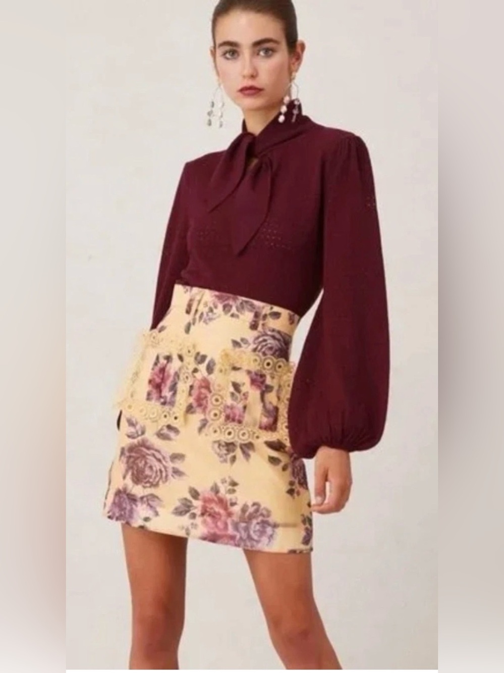 KEEPSAKE the Label -NWT Serein Burgundy/Plum Sweater/Knit Top-Sz XS